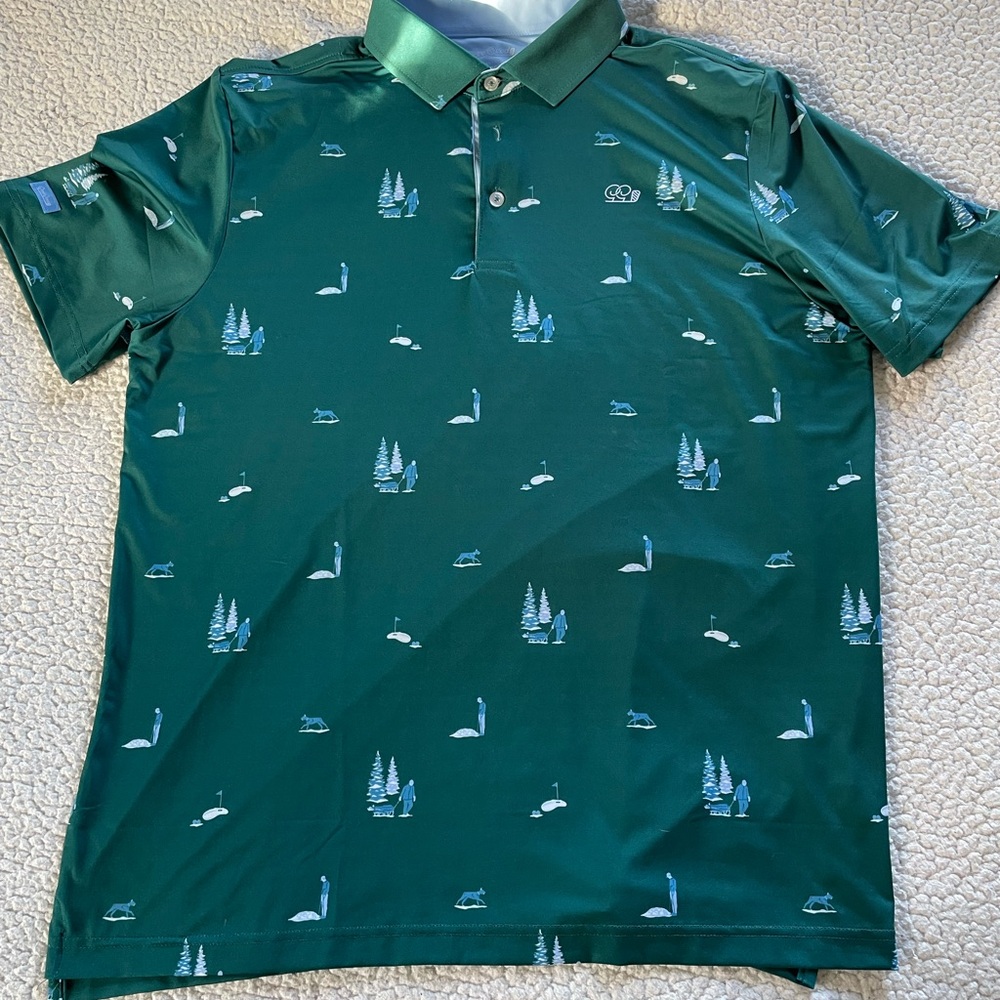 Green Good Good Golf Polo